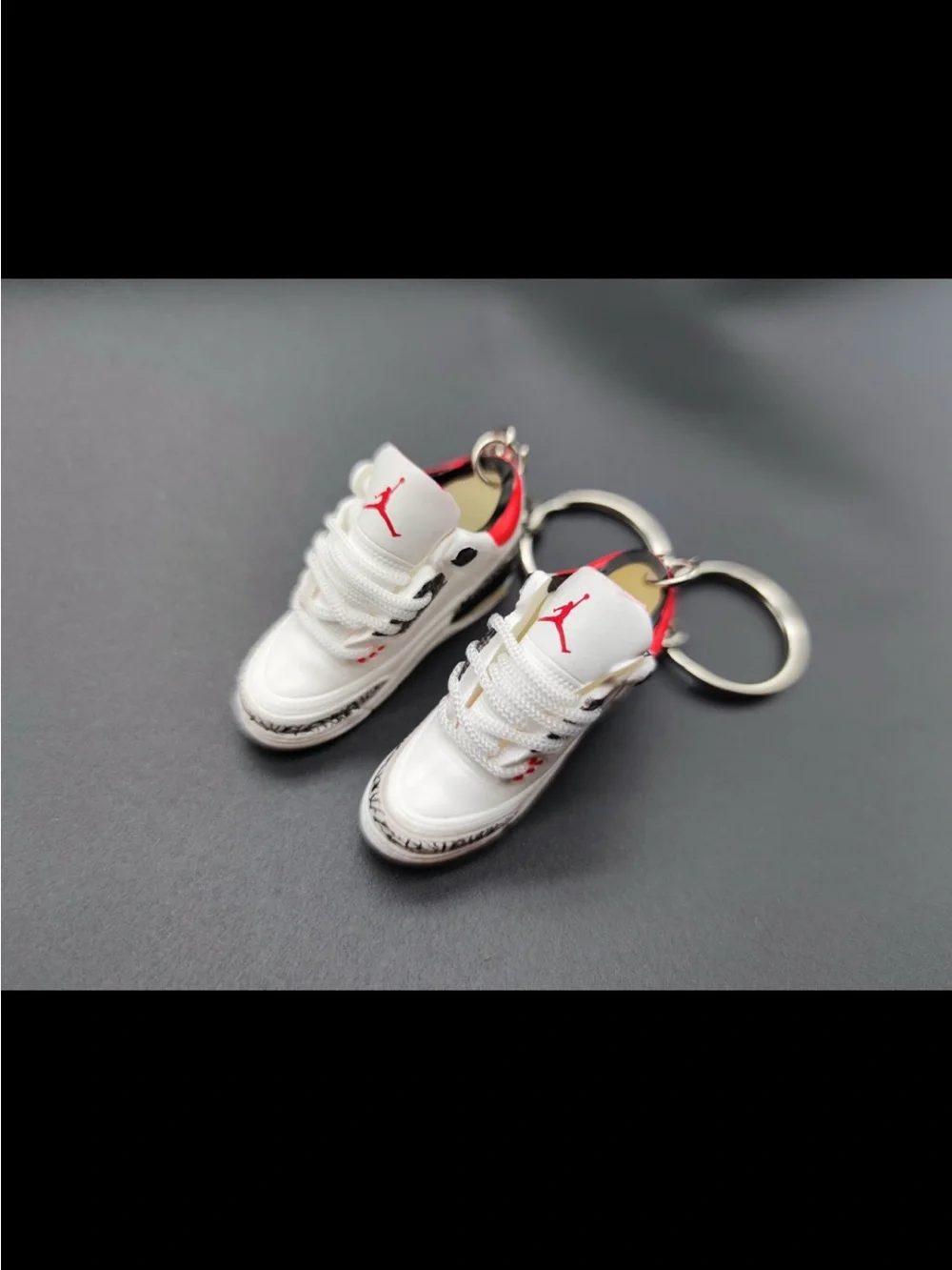 Black & White Sneaker Keychain | Mini Shoe Charm